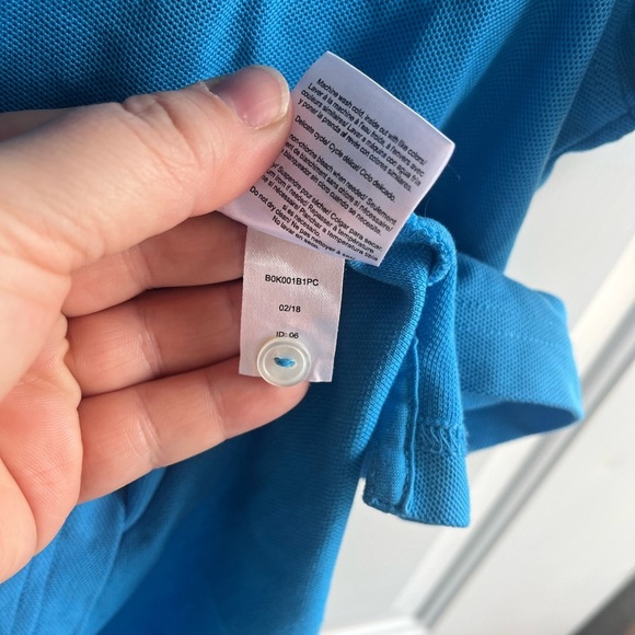 Psycho Bunny Womens Blue Classic Logo 2-Button Cotton Polo Size Large - Picture 7 of 8